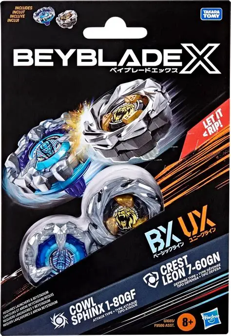 Beyblade X - Cowl Sphinx 1-80GF & Crest Leon 7-60GN (2-Pack)